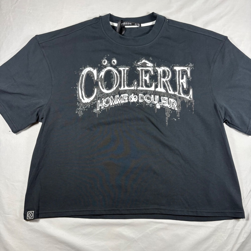 Hudson Outerwear Colere Homme de Douleur Graphic T-Shirt Mens Large Black NWT